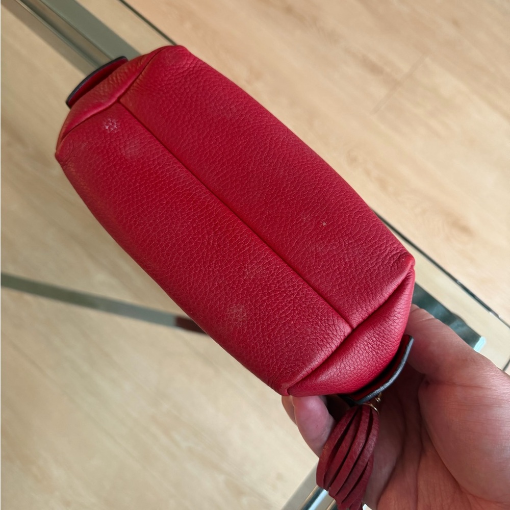 Gucci Red SoHo Pebbled Leather Cosmetic Case - Picture 4 of 5